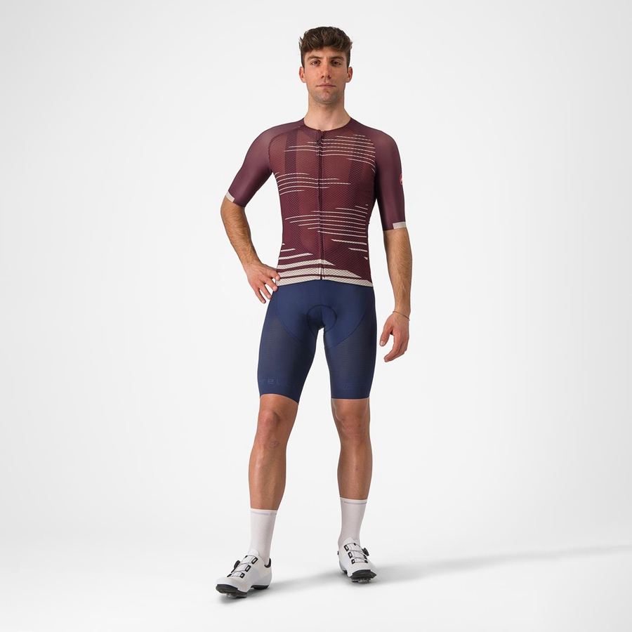 Castelli CLIMBER'S 4.0 メンズ ユニフォーム 深いボルドー シルバー | 639758-JXK