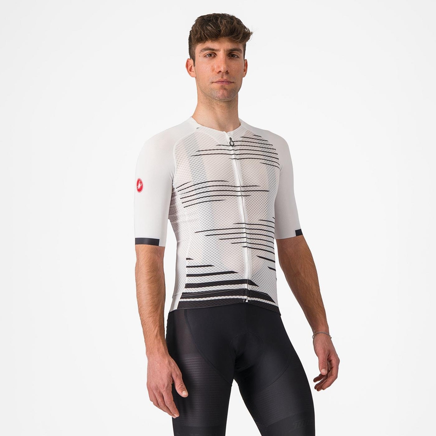 Castelli CLIMBER\'S 4.0 メンズ ユニフォーム 白 黒 | 834269-ITM