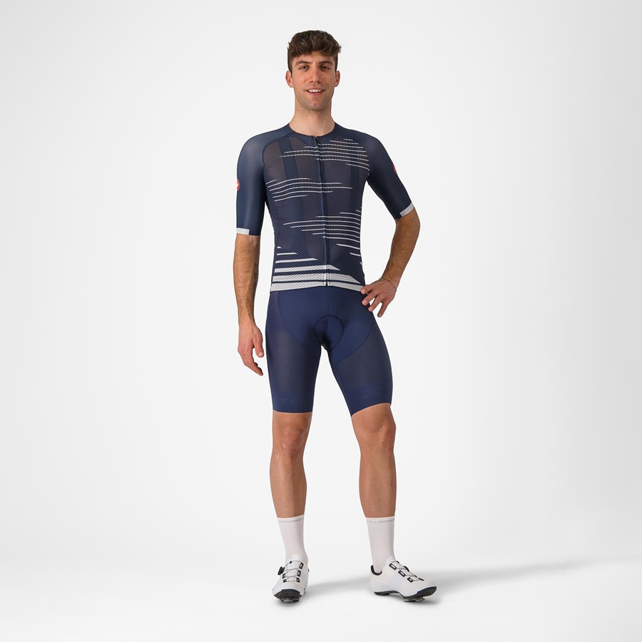 Castelli CLIMBER'S 4.0 メンズ ユニフォーム 青 シルバー グレー | 241367-NPJ