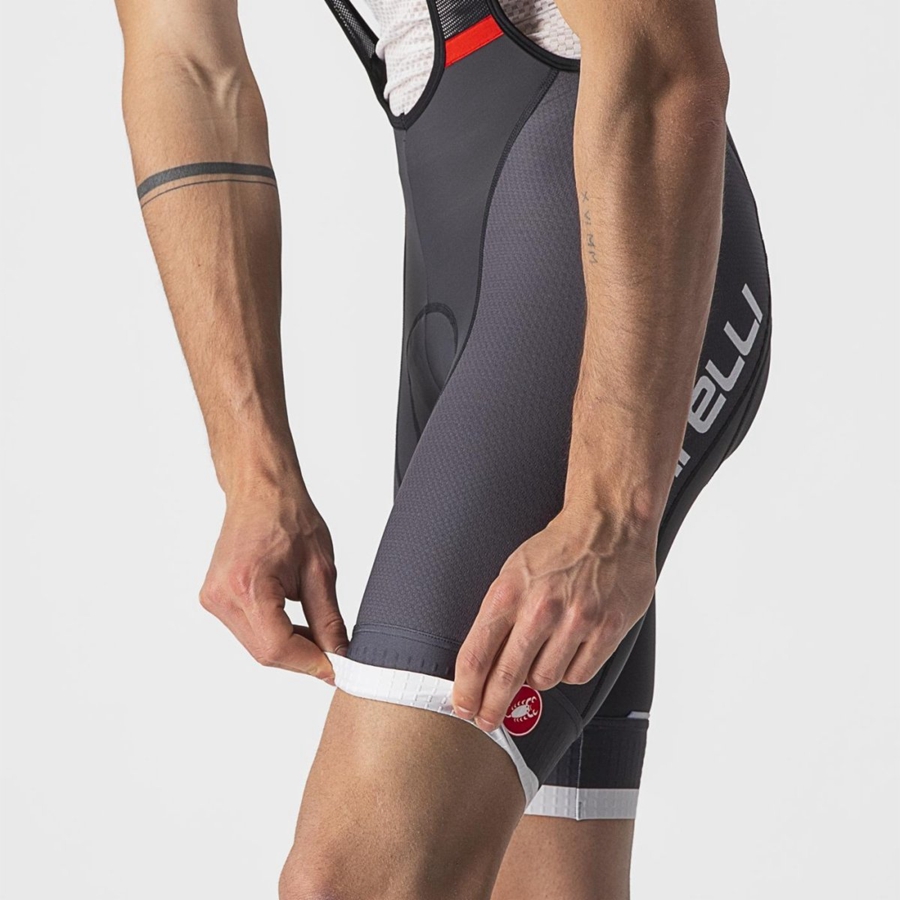 Castelli COMPETIZIONE KIT メンズ ビブショーツ 暗グレー シルバー グレー | 728695-DAF