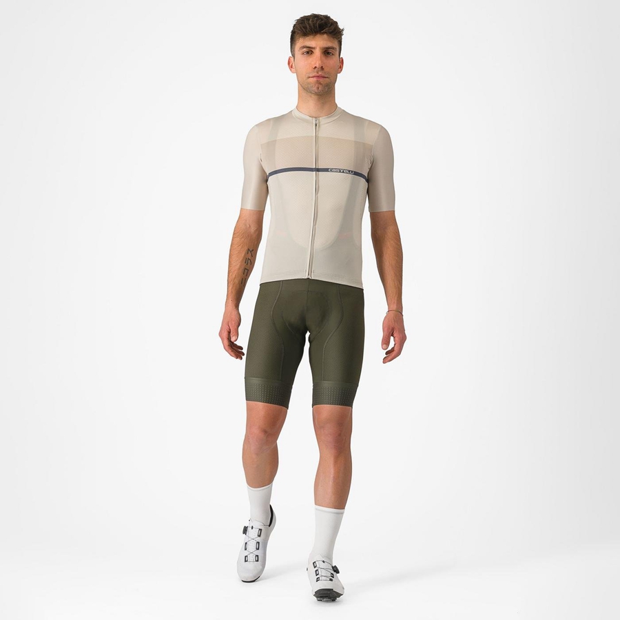 Castelli COMPETIZIONE メンズ ビブショーツ 深い緑 | 740983-YNC