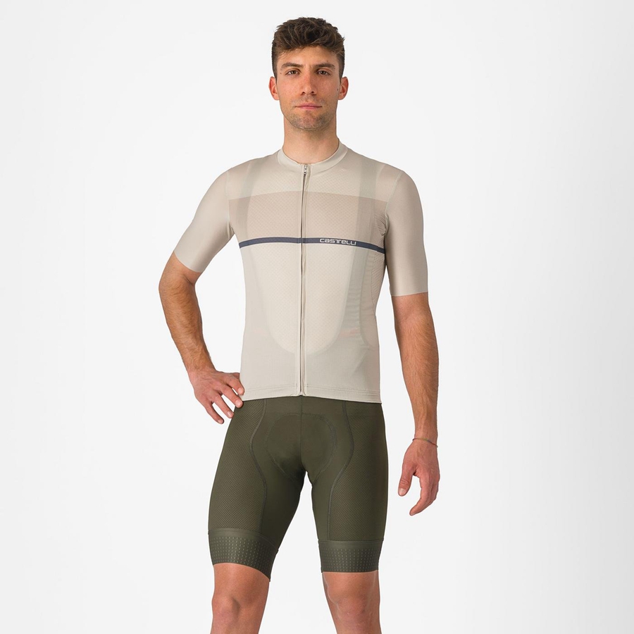 Castelli COMPETIZIONE メンズ ビブショーツ 深い緑 | 740983-YNC