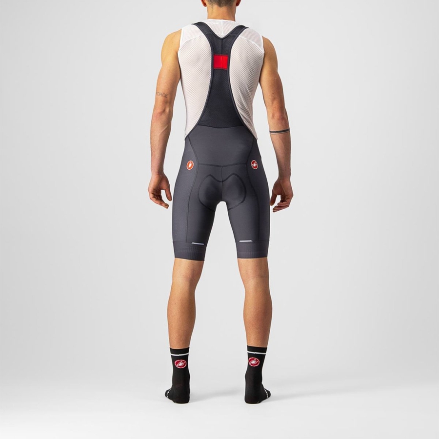 Castelli COMPETIZIONE メンズ ビブショーツ 暗グレー | 805293-BVX