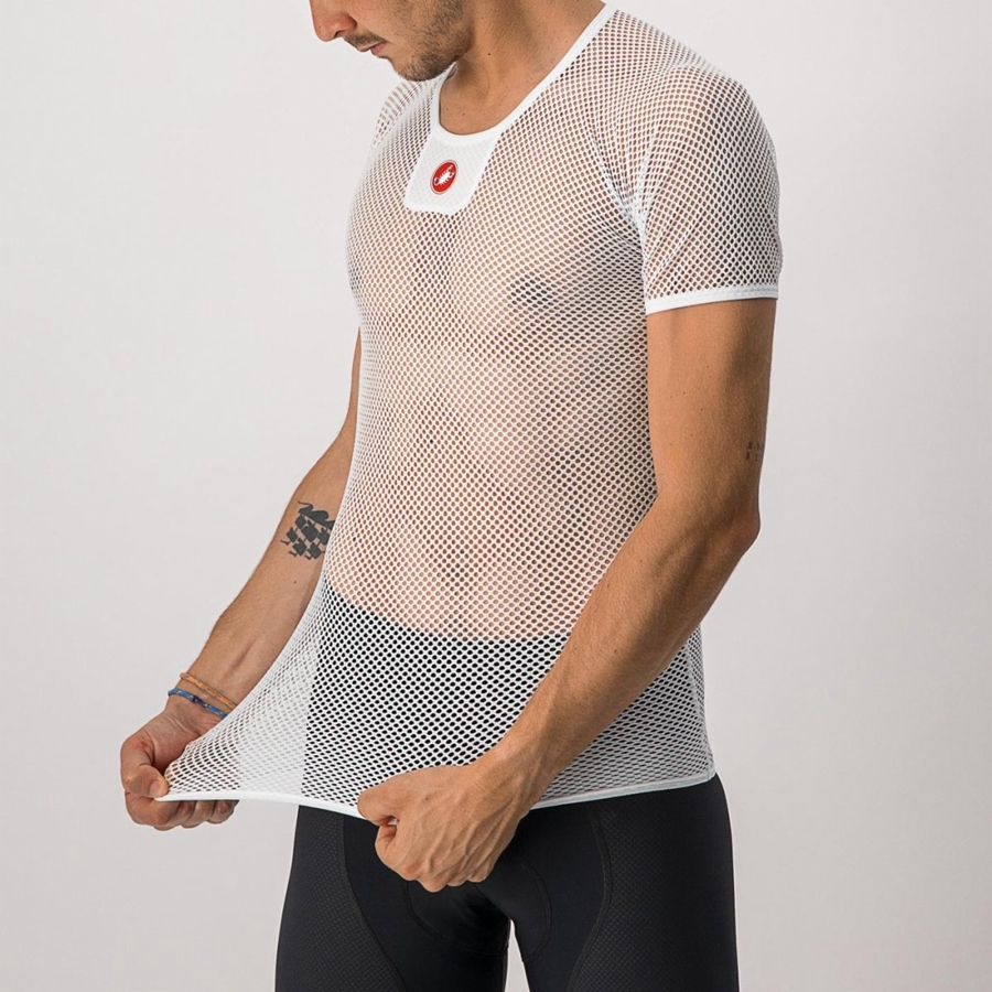 Castelli CORE MESH 3 SS メンズ ベースレイヤー 白 | 043569-ZJW