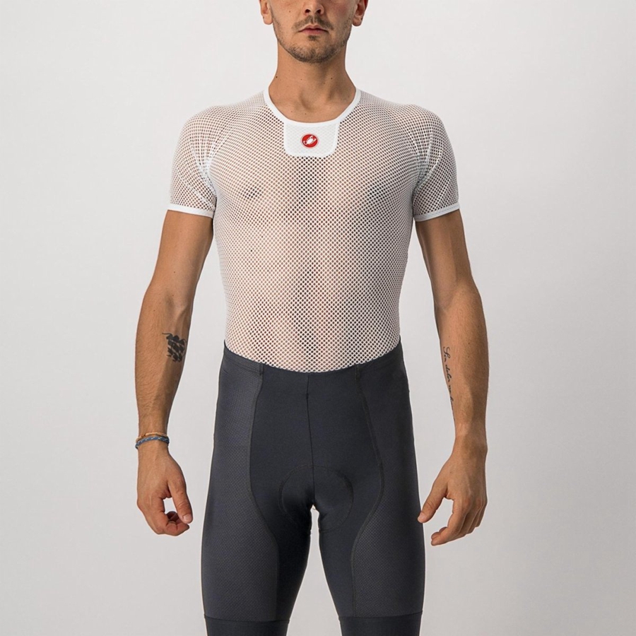 Castelli CORE MESH 3 SS メンズ ベースレイヤー 白 | 043569-ZJW