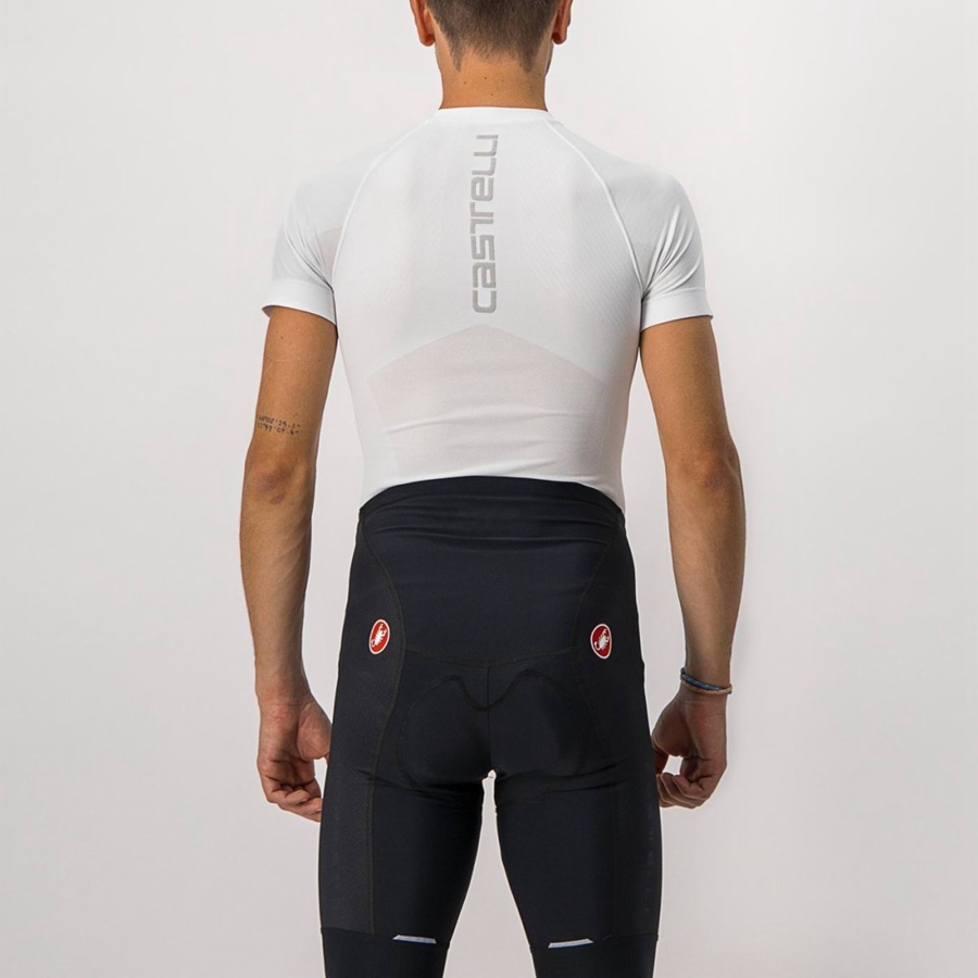 Castelli CORE SEAMLESS SS メンズ ベースレイヤー 白 | 789614-DJR