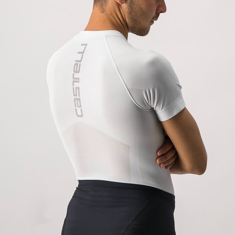 Castelli CORE SEAMLESS SS メンズ ベースレイヤー 白 | 789614-DJR