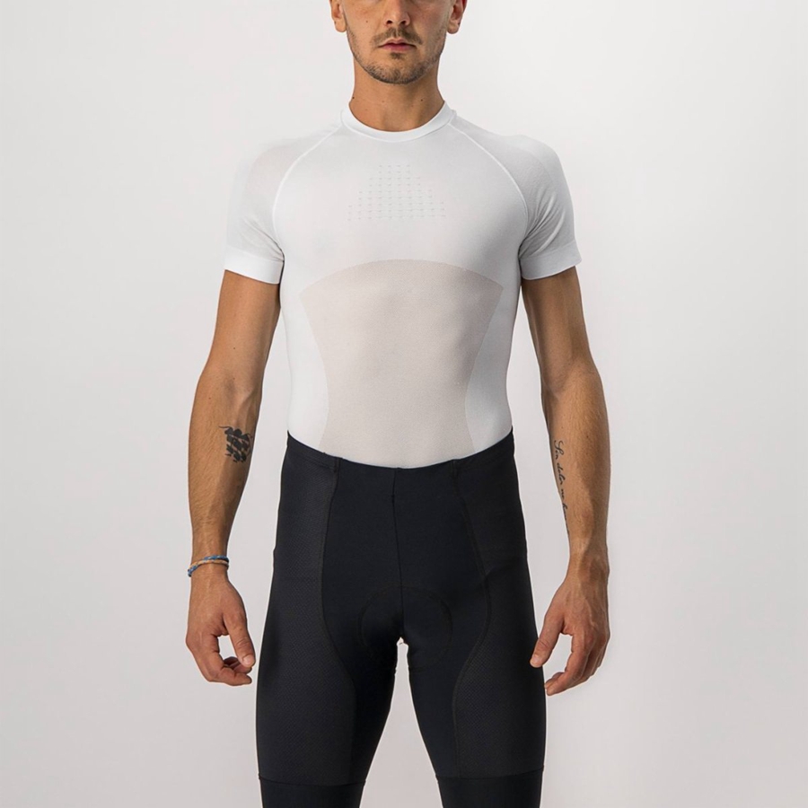 Castelli CORE SEAMLESS SS メンズ ベースレイヤー 白 | 789614-DJR