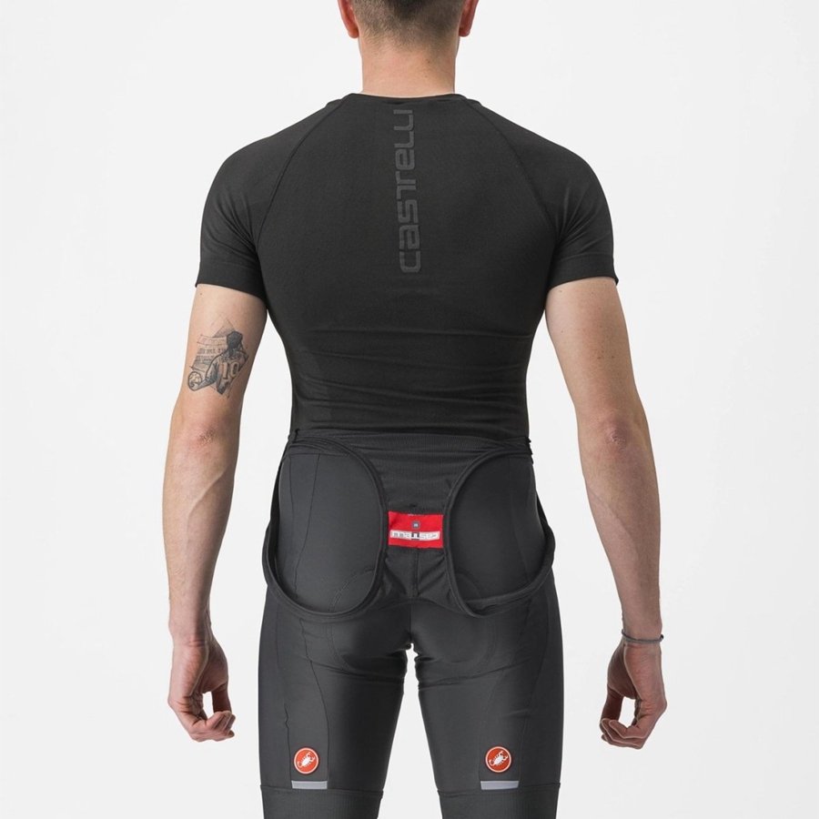 Castelli CORE SEAMLESS SS メンズ ベースレイヤー 黒 | 820359-MVC