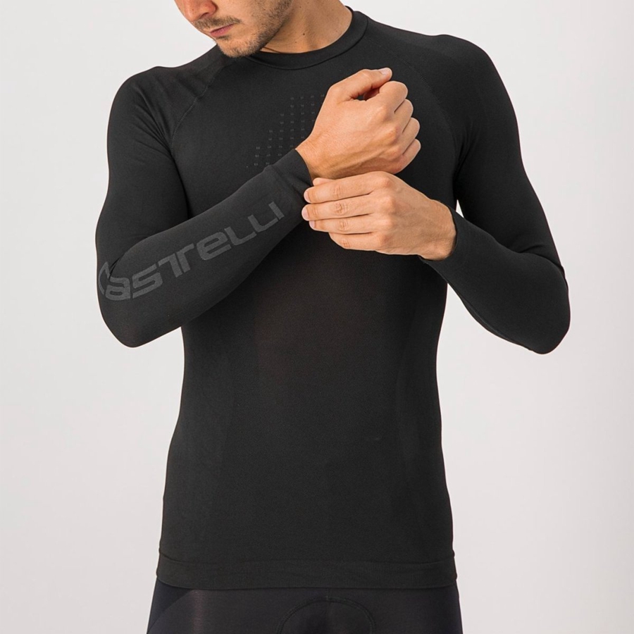 Castelli CORE SEAMLESS メンズ ベースレイヤー 黒 | 927501-UNR