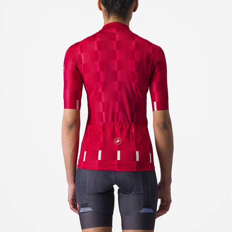 Castelli DIMENSIONE レディース ユニフォーム 赤 白 | 234701-SRA