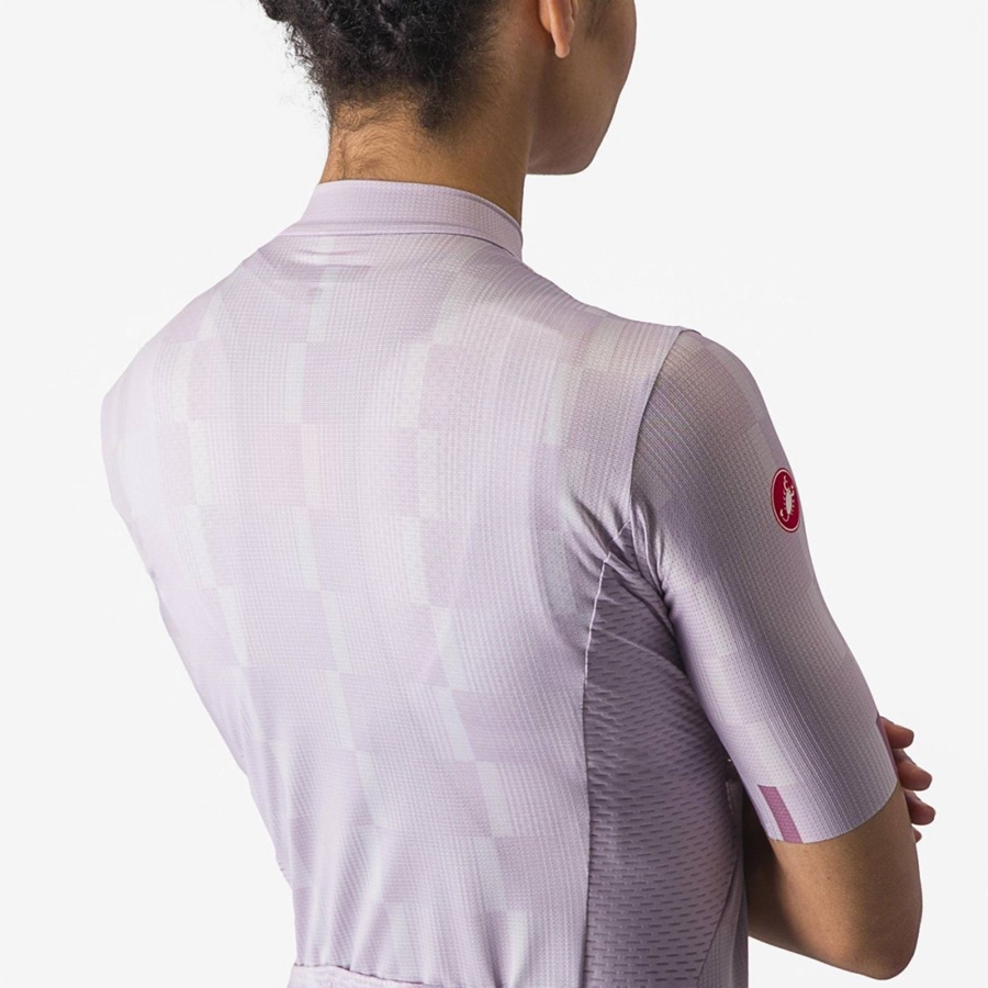 Castelli DIMENSIONE レディース ユニフォーム 紫 白 深い紫 | 720546-NUJ