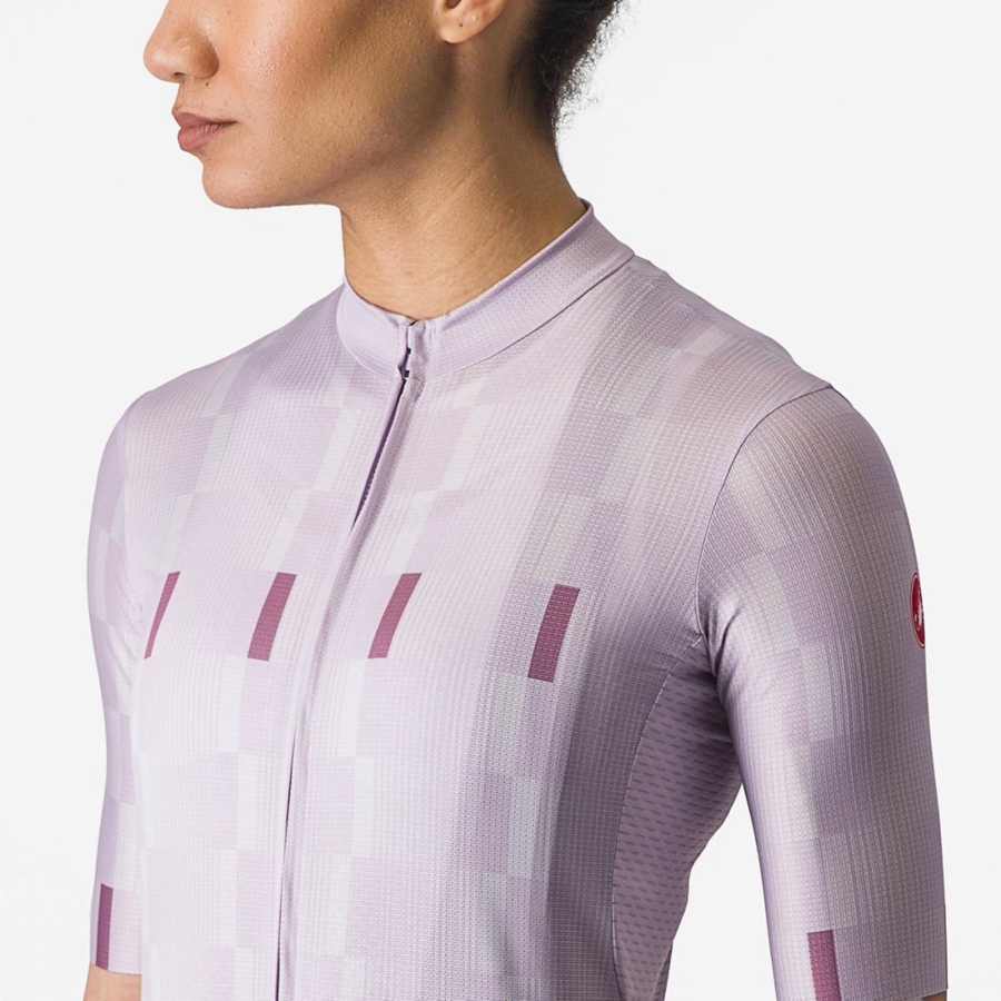 Castelli DIMENSIONE レディース ユニフォーム 紫 白 深い紫 | 720546-NUJ