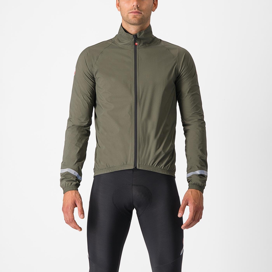 Castelli EMERGENCY 2 RAIN メンズ 保護 緑 | 974820-DHK