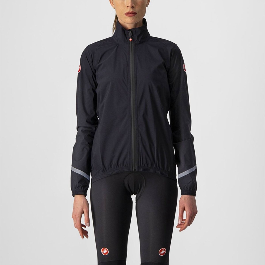 Castelli EMERGENCY 2 W RAIN レディース 保護 黒 | 635019-NAW