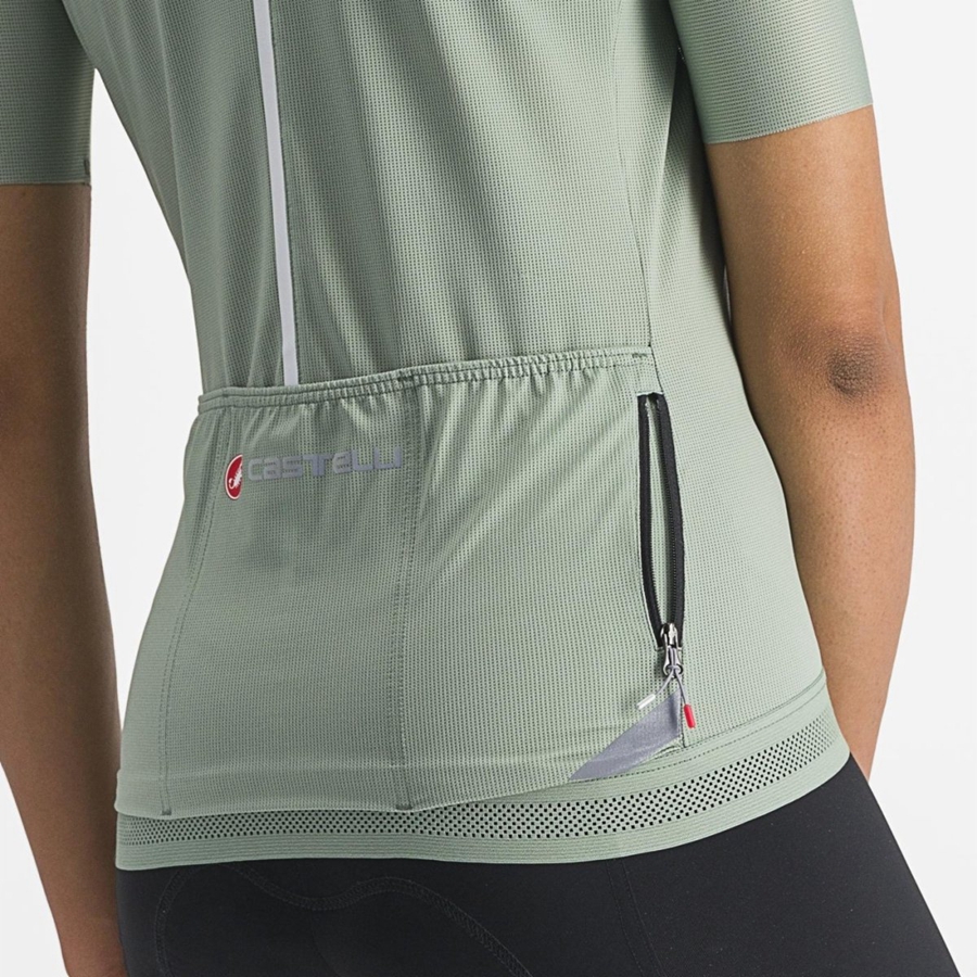 Castelli ENDURANCE W レディース ユニフォーム 緑 | 574832-MAU