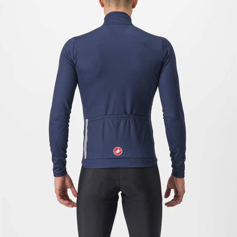 Castelli ENTRATA THERMAL メンズ ユニフォーム 青 シルバー グレー | 860953-TGK