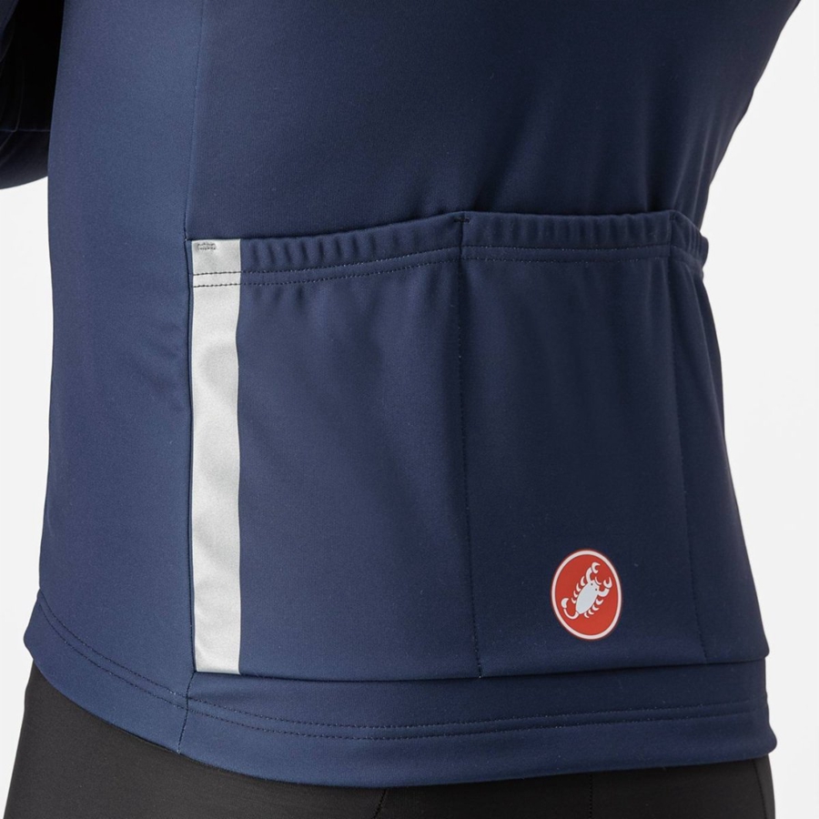 Castelli ENTRATA THERMAL メンズ ユニフォーム 青 シルバー グレー | 860953-TGK