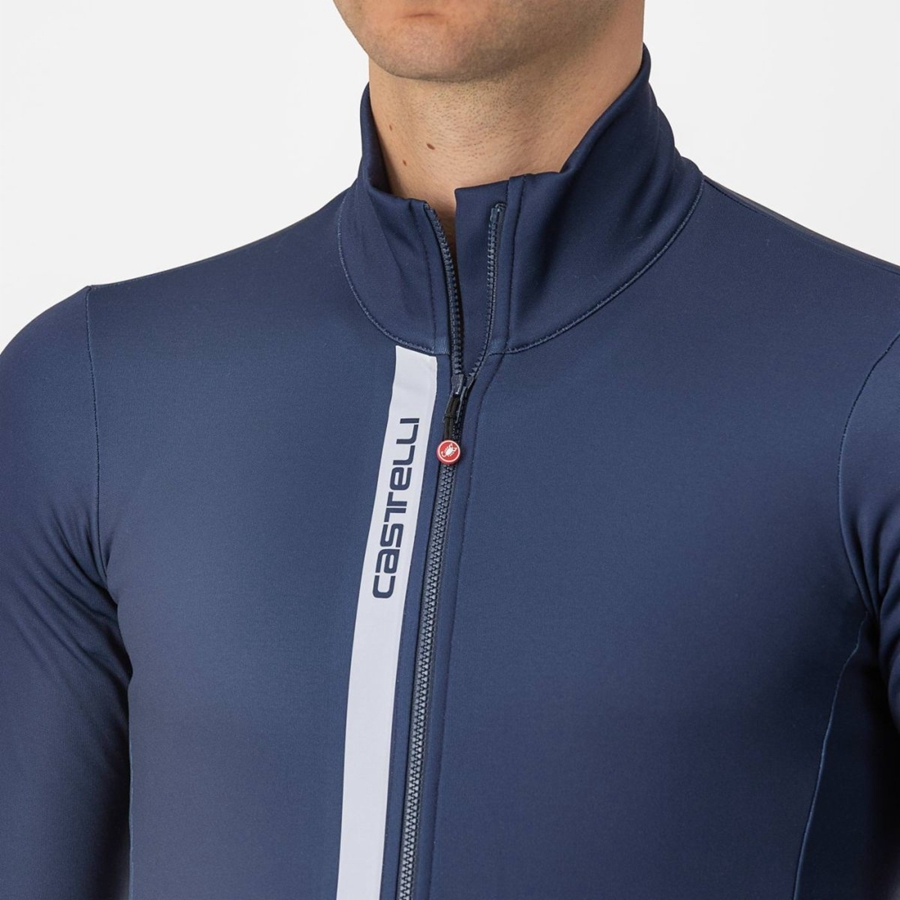 Castelli ENTRATA THERMAL メンズ ユニフォーム 青 シルバー グレー | 860953-TGK