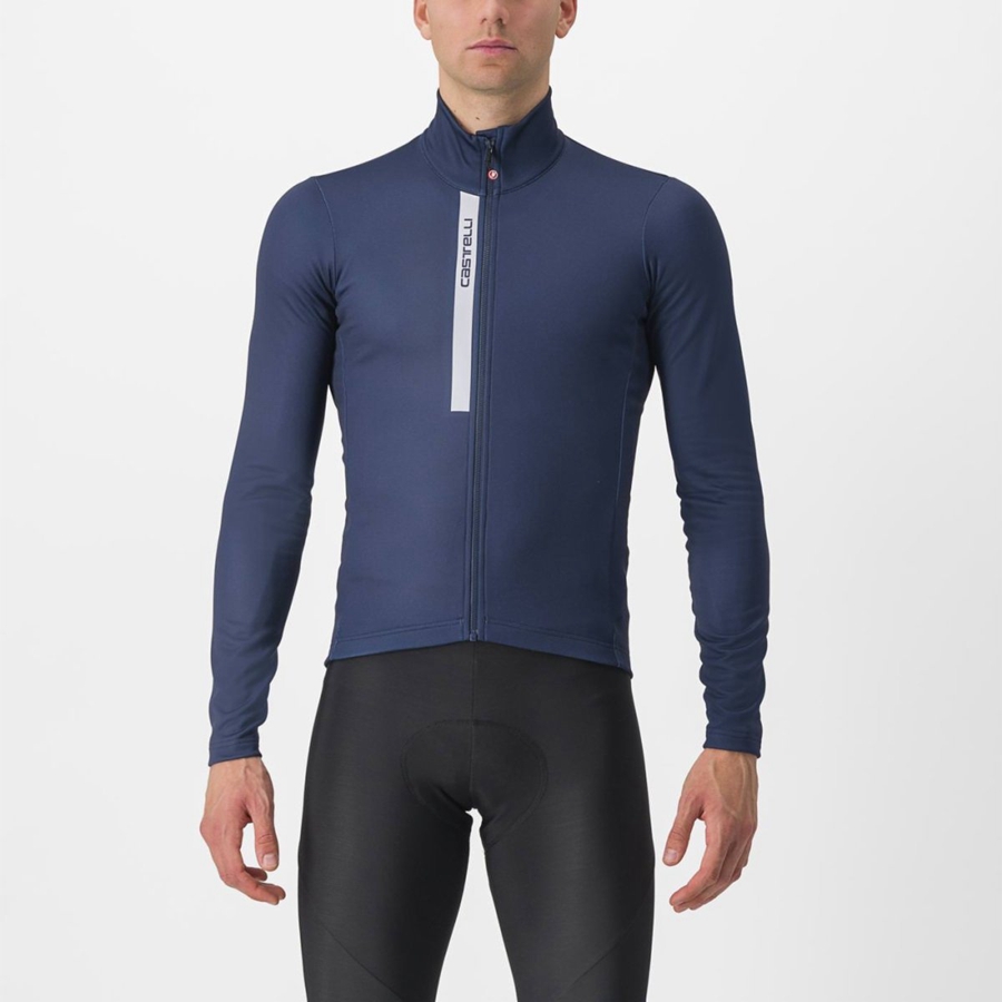 Castelli ENTRATA THERMAL メンズ ユニフォーム 青 シルバー グレー | 860953-TGK