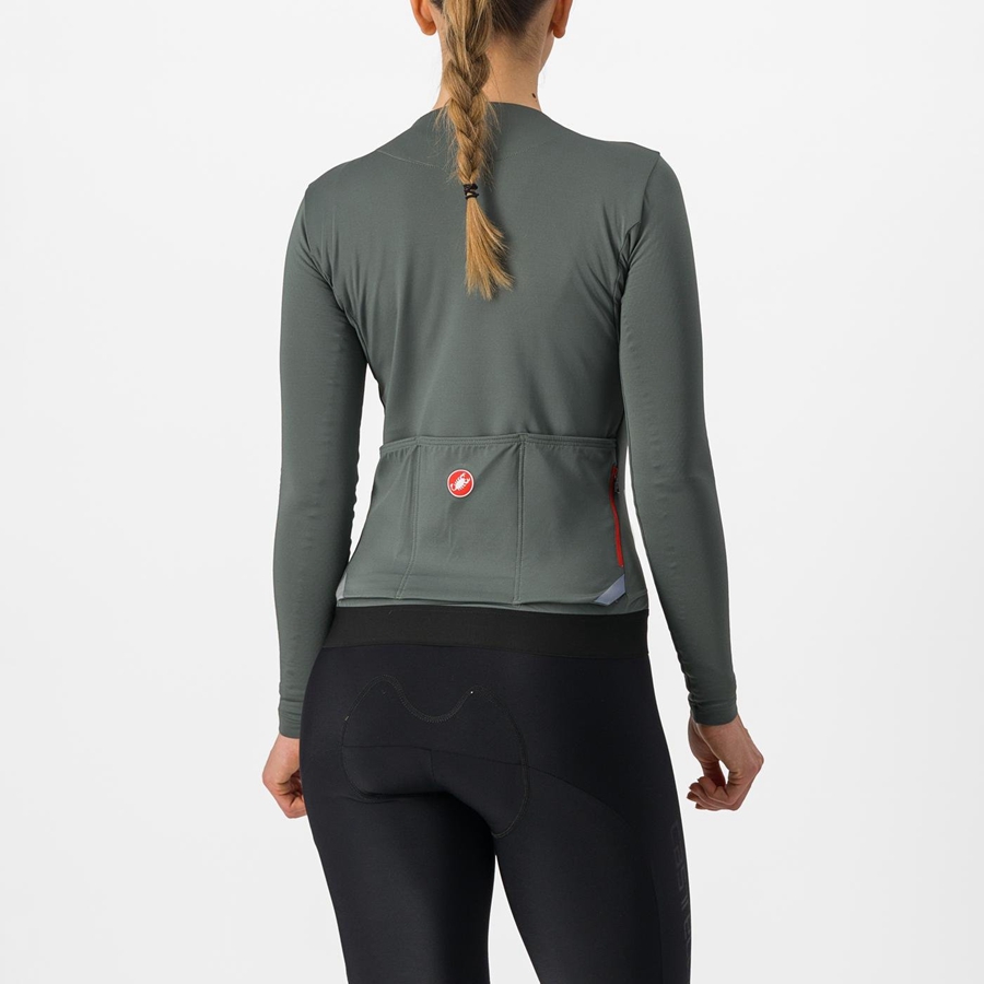 Castelli FLY LS W レディース ユニフォーム グレー | 930416-RJF