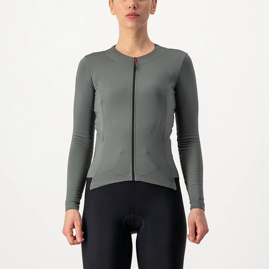 Castelli FLY LS W レディース ユニフォーム グレー | 930416-RJF