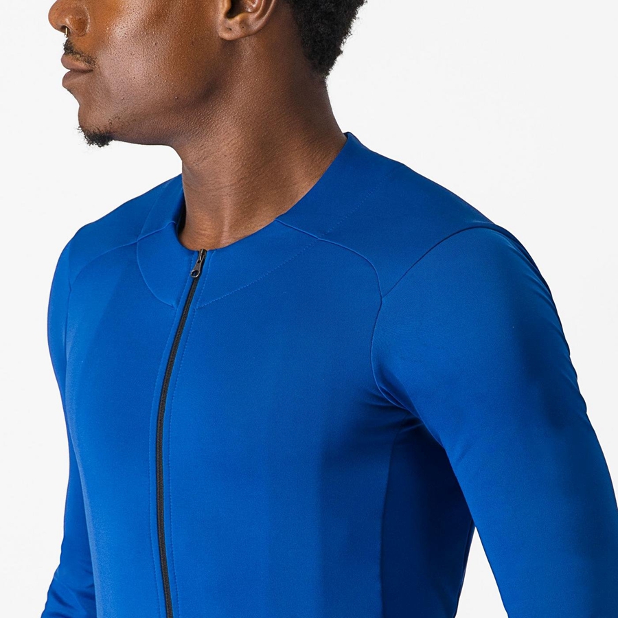 Castelli FLY LS メンズ ユニフォーム 青 | 063827-SOQ