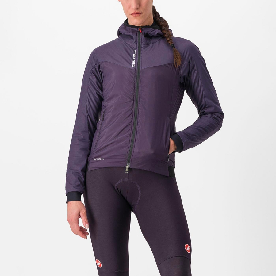 Castelli FLY THERMAL W レディース ジャケット 紫 | 156374-SBQ