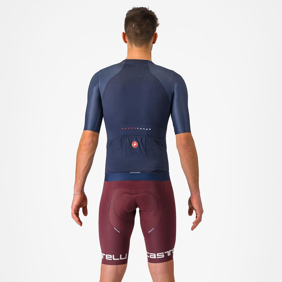 Castelli FREE AERO RC CLASSIC メンズ ビブショーツ 深いボルドー 白 | 249835-HYF