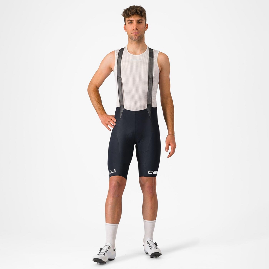 Castelli FREE AERO RC CLASSIC メンズ ビブショーツ 黒 白 | 298745-BCM