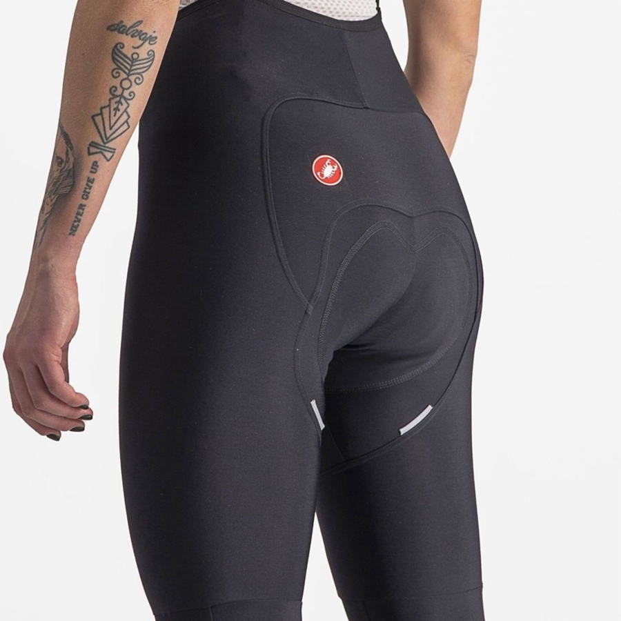 Castelli FREE AERO RC W DT レディース ビブタイツ 黒 | 810247-WIE