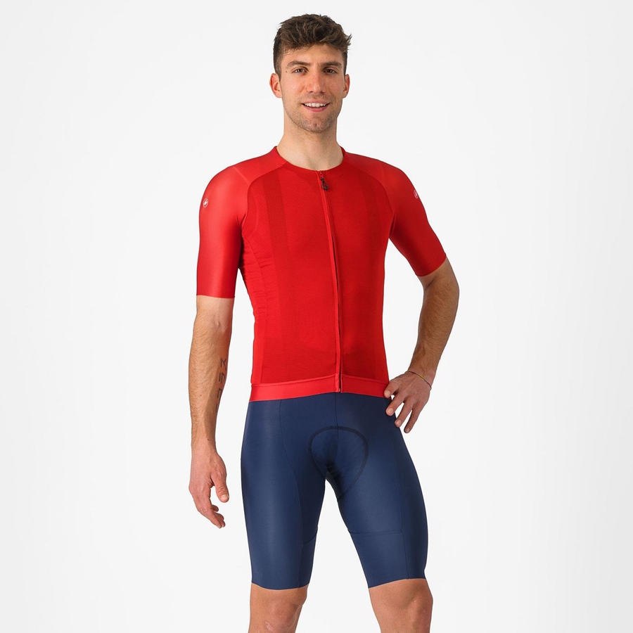 Castelli FREE AERO RC メンズ ビブショーツ 青 | 917358-POE