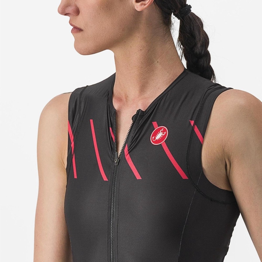 Castelli FREE SANREMO W SLEEVELESS レディース スーツ 黒 | 965021-PSY