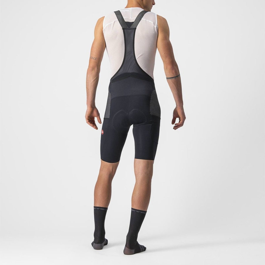 Castelli FREE UNLIMITED メンズ ビブショーツ 黒 | 618370-LEG