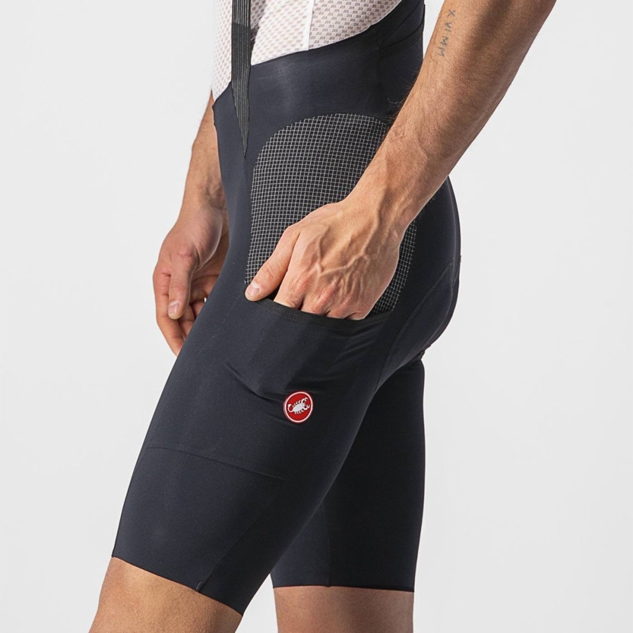 Castelli FREE UNLIMITED メンズ ビブショーツ 黒 | 618370-LEG