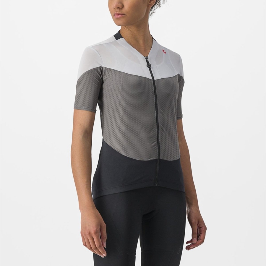 Castelli GRADIENT COLOR BLOCK レディース ユニフォーム グレー シルバー グレー | 574601-NBE