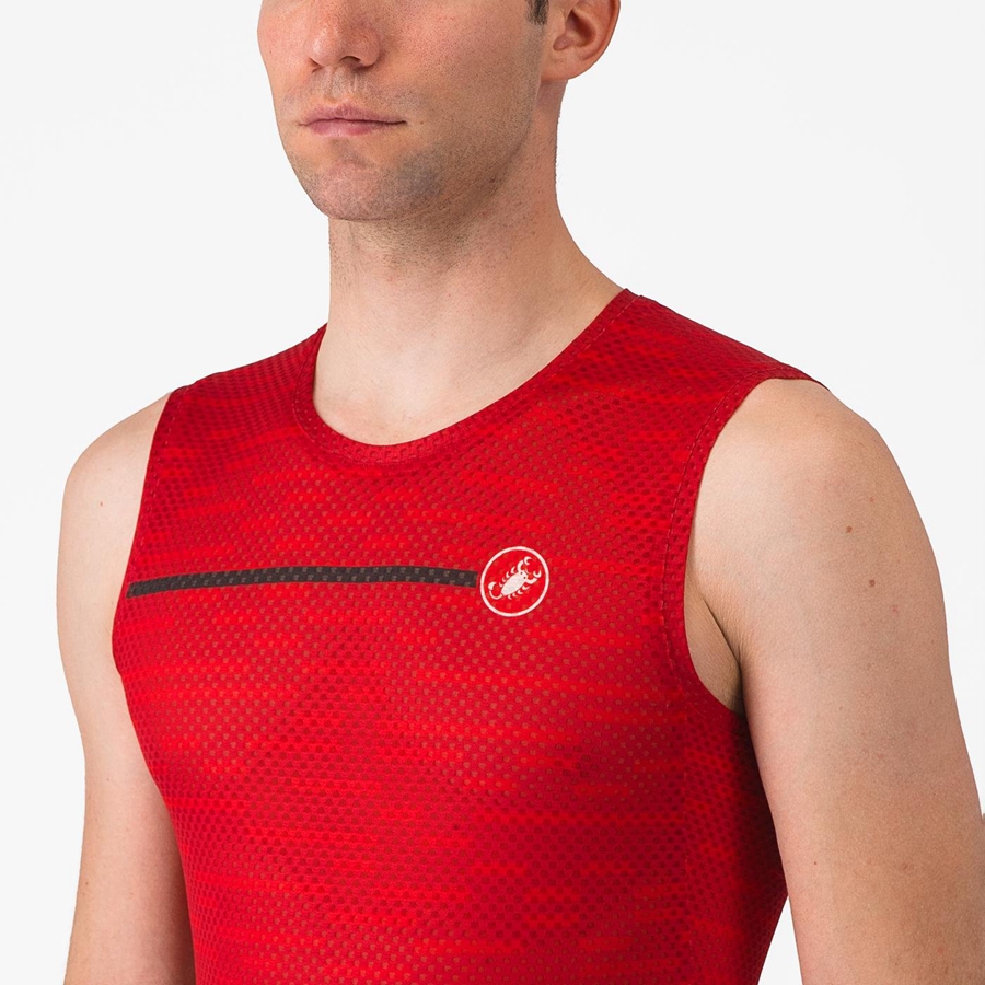 Castelli INSIDER SLEEVELESS メンズ ユニフォーム 暗赤 | 692548-LDQ