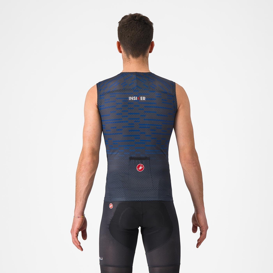 Castelli INSIDER SLEEVELESS メンズ ユニフォーム 青 | 940781-LXT