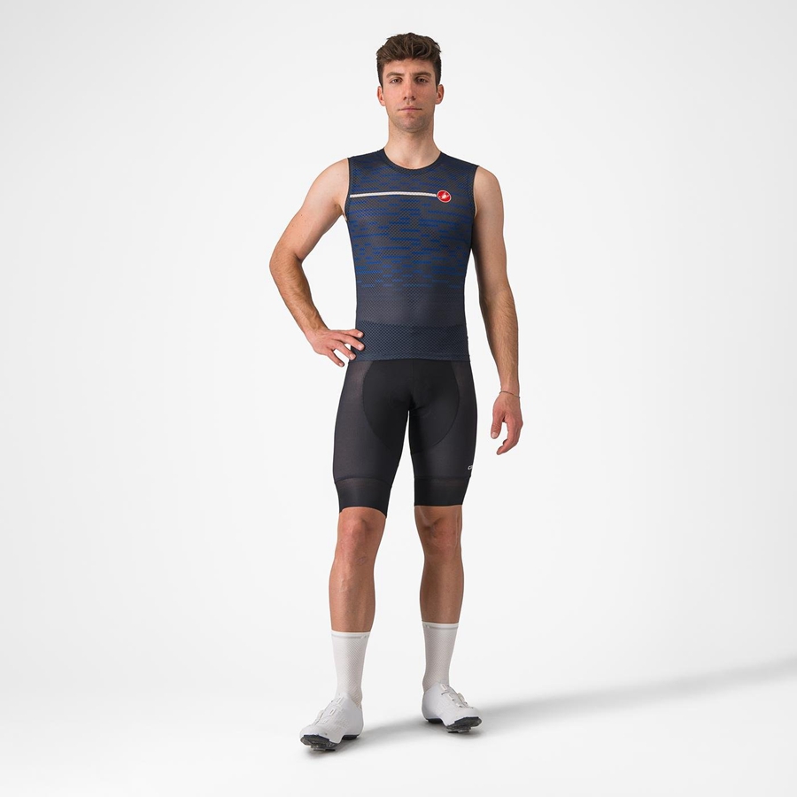 Castelli INSIDER SLEEVELESS メンズ ユニフォーム 青 | 940781-LXT