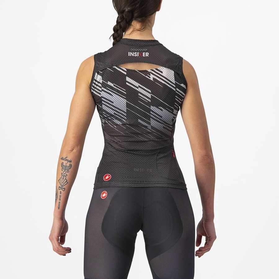 Castelli INSIDER W SLEEVELESS レディース ユニフォーム 黒 | 897632-PCW