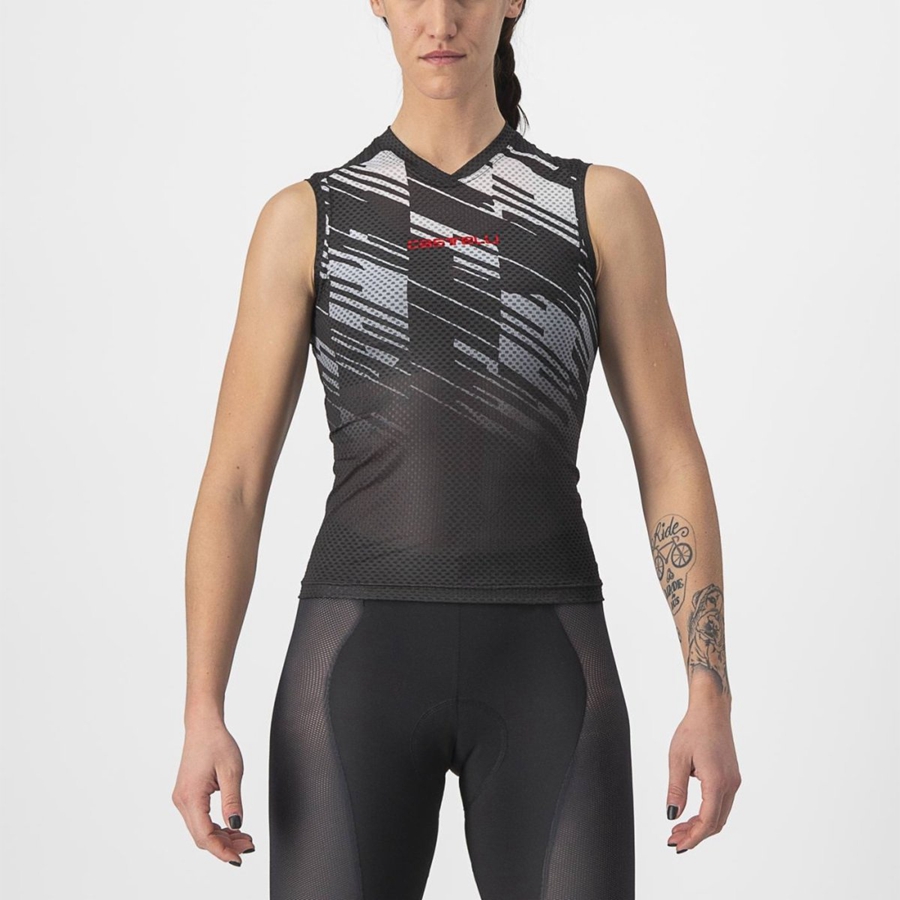 Castelli INSIDER W SLEEVELESS レディース ユニフォーム 黒 | 897632-PCW