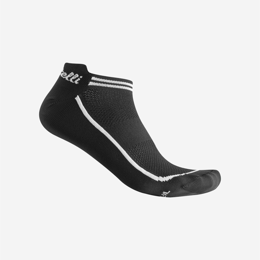 Castelli INVISIBILE レディース ソックス 黒 | 578109-XBQ