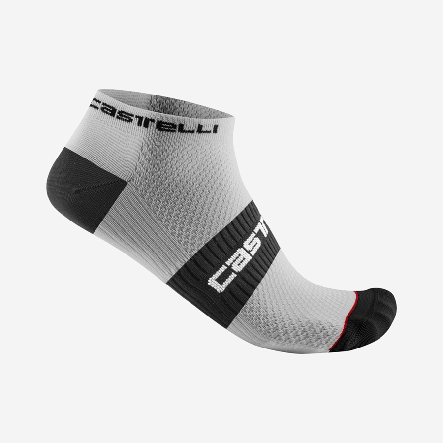 Castelli LOWBOY 2 メンズ ソックス 白 黒 | 695072-LMR