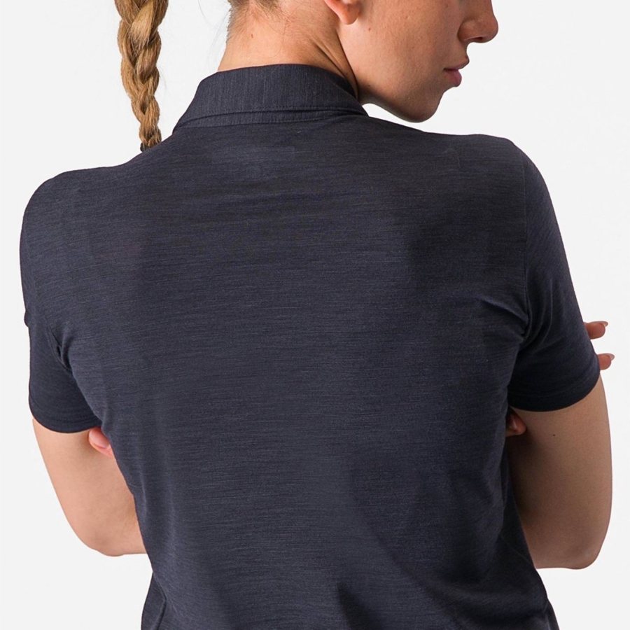 Castelli MERINO W POLO レディース Casual 黒 | 574860-GWH