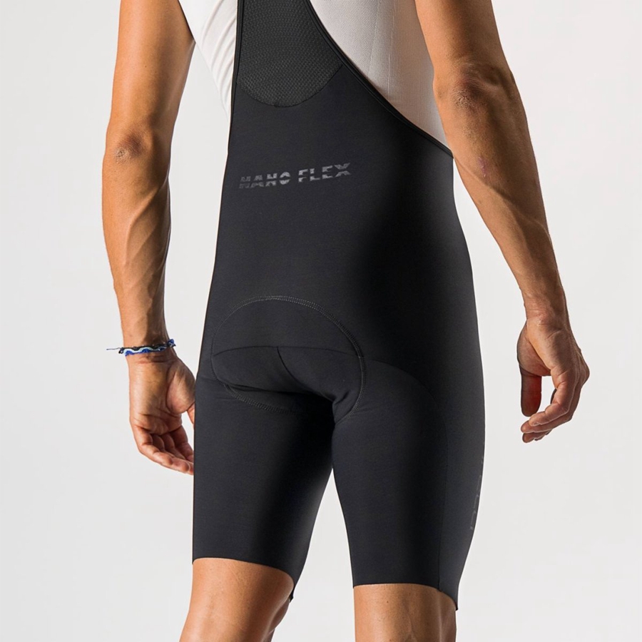 Castelli NANO FLEX PRO RACE メンズ ビブショーツ 黒 | 162540-ORF