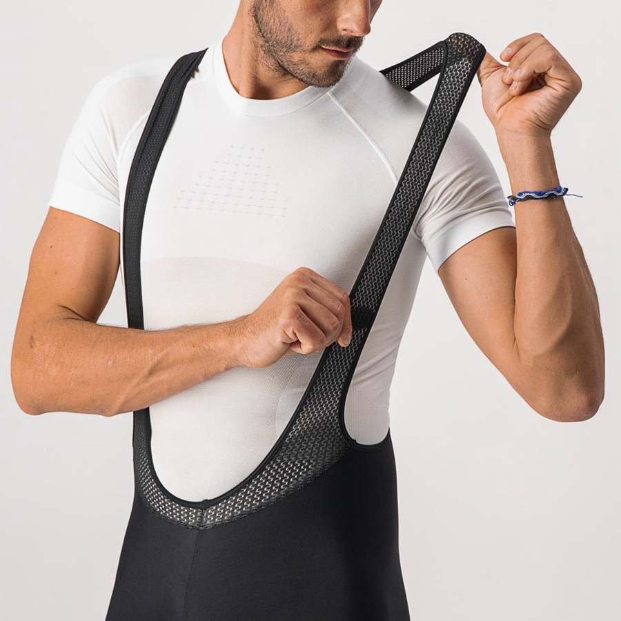 Castelli NANO FLEX PRO RACE メンズ ビブショーツ 黒 | 162540-ORF