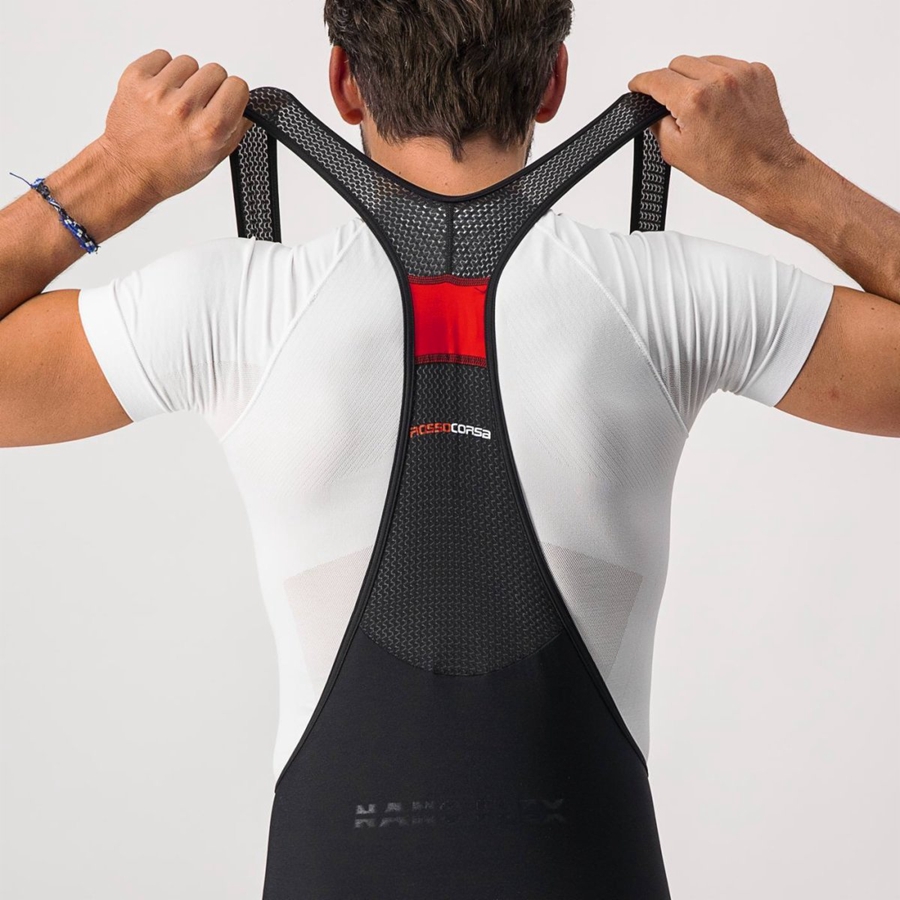 Castelli NANO FLEX PRO RACE メンズ ビブショーツ 黒 | 162540-ORF