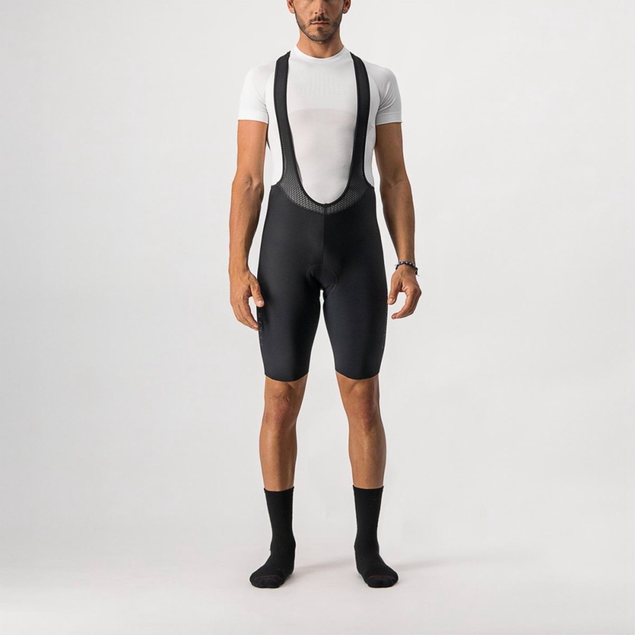 Castelli NANO FLEX PRO RACE メンズ ビブショーツ 黒 | 162540-ORF