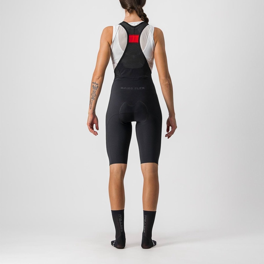 Castelli OMLOOP NANO W レディース ビブショーツ 黒 | 082731-WLR