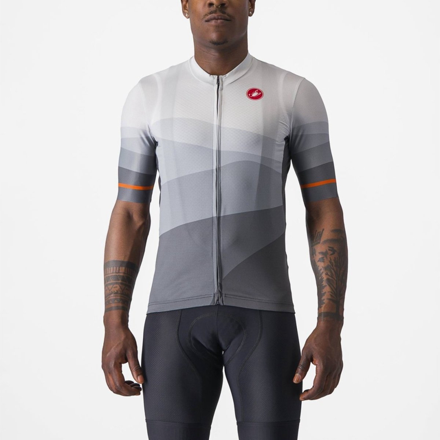 Castelli ORIZZONTE メンズ ユニフォーム 暗グレー シルバー グレー | 415803-NCZ